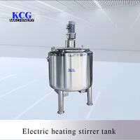 Cuve de mélange en acier inoxydable de 500 L avec agitateur et moteur pour applications chimiques et alimentaires liquides