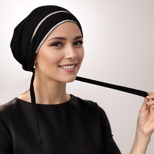 Strass da <span class=keywords><strong>donna</strong></span> fascia elastica fasciante copricapo in Jersey foulard Hijab interno da <span class=keywords><strong>donna</strong></span> - Product Image 1