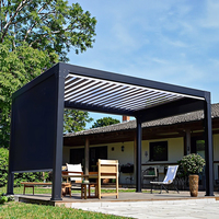 SINGO 3x3 3x4 4x4 6x4m Usine OEM Persienne d'aluminium bioclimatique extérieure moderne Pergola personnalisée