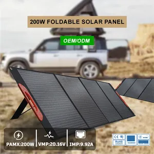 Panel solar plegable impermeable panel solar mono portátil 200W para acampar