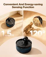 Fontaine à eau pour chat 88oz/2.6L, fontaine à eau sans fil pour animaux de compagnie avec capteur, distributeur d'eau 2600mAh pour chat