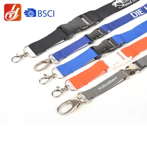 Promoção Multi-uso Personalizar Poliéster Pescoço Lanyard mínimo 200 ordem Aceitar Personalizado Logotipo Pescoço Strap Lanyard