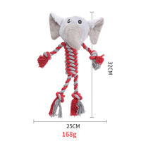 Lynpet Durable peluche remorqueur de guerre jouets à mâcher pour animaux de compagnie nettoyage des dents mignon mâcheur grinçant interactif corde chien jouet