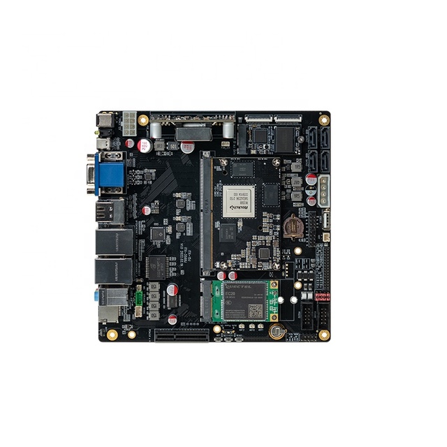 Mini-ITX Mainboard RK3588 Octa Core 8K AI NPU 6Tops 4G 8G 16G 32G RAM 4 SATA SSD Video Input Arm Evb Rk3588 Development Board