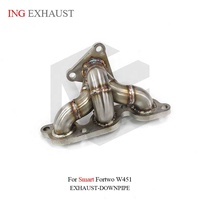 Collecteur d'échappement en acier inoxydable ING Fashion pour Smart Fortwo W451, haute performance, pièces de tuning automobile, 1,5 mm