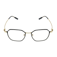 Monturas de Gafas Metálicas de Titanio IP, Estilo Retro Vintage, Color Negro y Dorado, Monturas Ópticas de Diseño, Precio de Fábrica