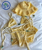 Maillots de bain micro bikini perlés pour femmes, personnalisables, extensibles, deux pièces, plage, faible MOQ