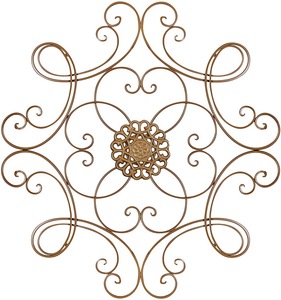 Amazon Vente Chaude Métal Vintage Antique Style Or Défiler Fil Circulaire Décoration <span class=keywords><strong>Murale</strong></span> pour la maison et le jardin - Product Image 1