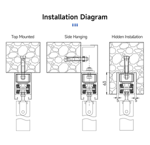 Sistema per Porta Scorrevole Automatica Intelligente e Silenziosa Controllata da App, Parete Divisoria per Ufficio, <span class=keywords><strong>Operatore</strong></span> per Porta Scorrevole Automatica a Levitazione Magnetica Nascosta - Product Image 4