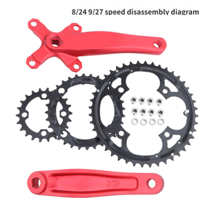 Pédalier en alliage d'aluminium léger et acier à haute teneur en carbone, à trous carrés détachables, longueur 170 mm, pour vélos de route/VTT - Vente chaude - Product Image 4