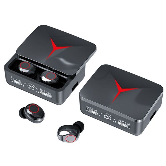 True Wireless Earbuds LED Battery Indicator Noise Cancelling Waterproof Gaming Headphones Sports Hearing