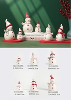 Figurines de Noël en céramique peintes à la main ornements pour Collection de jouets de vacances décorations de Noël uniques