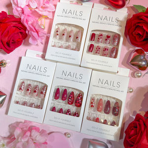 24 Uñas Postizas para el Día de San Valentín, Uñas Artificiales de Alta Calidad al por Mayor para Mujer - Product Image 1