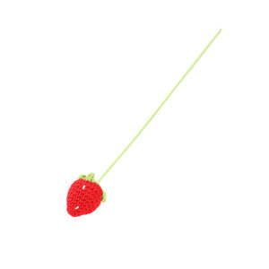 Bouquet <span class=keywords><strong>di</strong></span> fragole all'uncinetto per picnic primaverile, regalo con bacche e fiori lavorati a maglia, spedizione rapida - Product Image 5