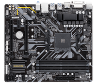 Motherboard Desktop Gigabyte B450M DS3H Bekas Soket AM4 AMD 2000/3000/4000/5000 M-ATX DDR4 Empat Saluran 64GB SATA M.2
