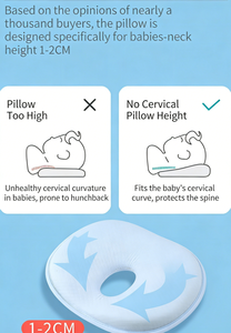 <span class=keywords><strong>Oreiller</strong></span> en mousse à mémoire de forme respirant pour bébé, <span class=keywords><strong>anti</strong></span>-plat-tête, à récupération lente, absorbant la transpiration, pour le modelage de la tête de bébé - Product Image 3
