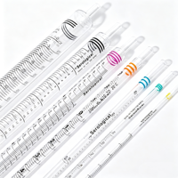 Pipette sérologique jetable stérile en plastique PS graduée de 1 à 100 ml pour le transfert de liquides en laboratoire