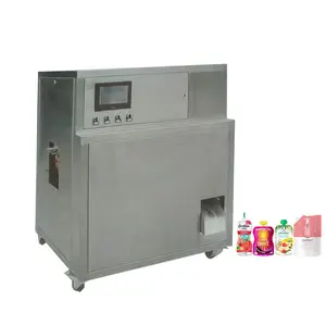 Automatic Liquid Stand Up Pouch Bag Filling Machine 450ml 800-1000bags/h Spout Pouch for Lemon Juice Milk Water Beverage