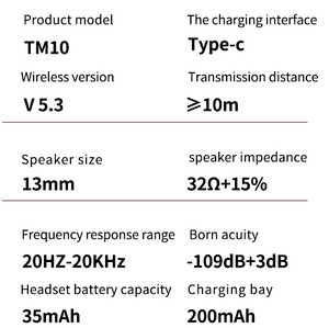 Lista de artículos electrónicos Stock TM10 Auriculares transparentes ANC Auriculares inalámbricos estéreo Auriculares inalámbricos TWS para juegos Auriculares - Product Image 3