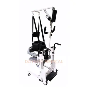 Multi Purpose Light Weight Hydraulic Patient Lift Wheelchair Commode Toilet Transfer Chair with Electric Sling