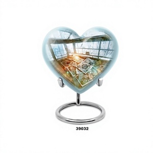 Venta caliente Tarot Card Unique Heart Cremation Urna para adultos para cenizas humanas Urna funeraria grande decorativa con soporte y bolsa gratis - Product Image 1