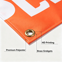 Banderoles et drapeaux promotionnels en vinyle polyester, personnalisables avec logo, durables pour la décoration extérieure, toutes tailles, en promotion