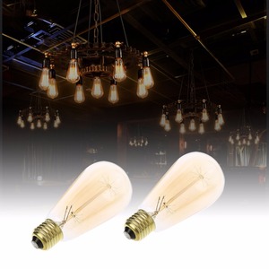 <span class=keywords><strong>Ampoule</strong></span> à filament antique en verre ambré, dimmable, 60W, 2100K, culot E26, ST64, ampoules <span class=keywords><strong>vintage</strong></span> à incandescence Edison, style rétro - Product Image 4