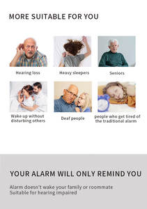 Réveil numérique à Led, pour mieux dormir profond, Vibration lourde, original, <span class=keywords><strong>2021</strong></span> - Product Image 6