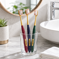 Brosse à dents pour adultes de haute qualité, soin doux des gencives, poils PBT doux et denses, poignée confortable pour l'hygiène buccale, utilisation à domicile