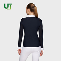 Chemise d'équitation respirante et perforée pour l'été, manches longues, 5 couleurs, sous-vêtement d'équitation pour femmes, vêtements d'équitation