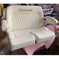Sièges de bateau pliables doubles avec logo personnalisé et points de couture diamantés, pour bateaux marins