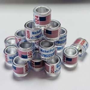 แหวนนกพิราบแข่งคุณภาพสูง เป็นมิตรกับสิ่งแวดล้อม ทำจากพลาสติก ปรับแต่งได้ พร้อมชื่อส่วนตัว - Product Image 1