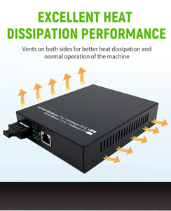 OEM 10/100/1000M以太网光纤介质转换器单模多光纤SC <span class=keywords><strong>TCP</strong></span>网络1310nm光纤收发器 - Product Image 6