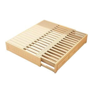 Solid Wood Pull Out <b>Bed</b> Tatami Style <b>Storage</b> <b>Sofa</b> <b>Bed</b> With Drawer Pine Material For Small Apartment - Product Image 1