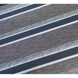 Tissu polyester jacquard rayé infroissable gris pour cravate, nœud papillon et pochette de costume - Articles en stock - Product Image 2