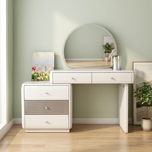 Modern Makeup <b>Vanity</b> <b>Table</b> <b>Mirror</b> Storage Desk for Bedroom Furniture - Product Image 3