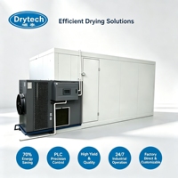 Machine de séchage de nouilles commerciale Drytech à pompe à chaleur, capacité de 300-400 kg par lot, 480V/380V, pour la déshydratation des spaghettis et des macaronis