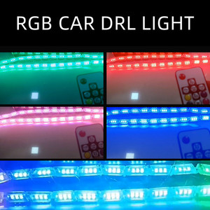Dải đèn LED RGB tự thu gọn cho ô tô, đèn xi nhan trước, đèn linh hoạt, đèn pha tia sáng, chế độ quét, đèn chạy ban ngày - Product Image 3