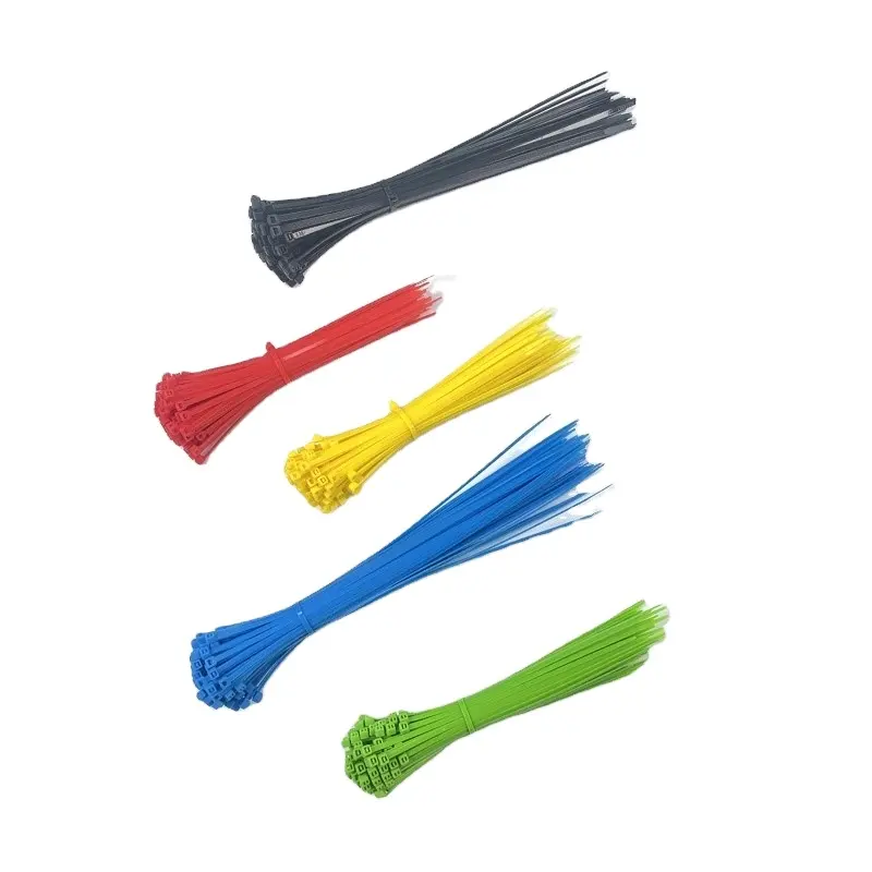 Muestra gratis 4,8x200mm negro autoblocante Nylon 66 Cable Tie Wrap plástico alambre encuadernación correas Zip Ties
