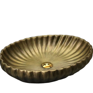 Yeson lavabo con Design speciale in ceramica Color bronzo nero per il <span class=keywords><strong>lavandino</strong></span> del <span class=keywords><strong>bagno</strong></span> dell'hotel - Product Image 1