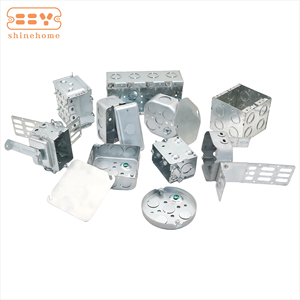 <span class=keywords><strong>4</strong></span>-11/16 "X <span class=keywords><strong>4</strong></span>-11/16" X 2-1/8 "正方形鋼亜鉛メッキ鋼ジャンクションボックス72171-1 1 1ノックアウト金属アウトレットボックス - Product Image 5