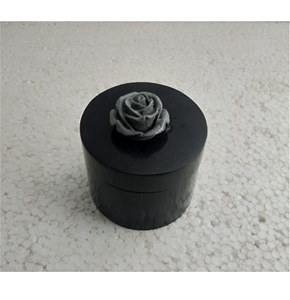 Boîte à bijoux en résine noir et blanc, bibelot rond avec livraison gratuite, pot rond pour bijoux - Product Image 3