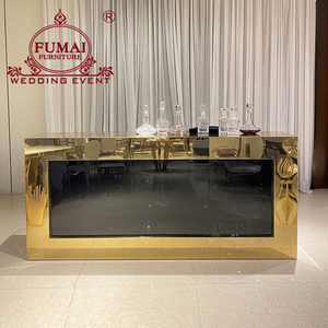 Wholesale <b>Bar</b> Furniturecoffee Rectangular Black Wedding <b>Bar</b> Counter For Sale - Product Image 1