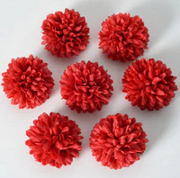 Boule de fleurs artificielles en chrysanthème, chrysanthème tête de ping-pong pour la maison et les mariages, fausses fleurs en soie