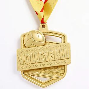 เหรียญกีฬาวอลเลย์บอลโลหะแบบกำหนดเองขายส่งยอดนิยม ออกแบบฟรี พร้อมสลักชื่อ เหรียญที่ระลึก 3 มิติ - Product Image 1