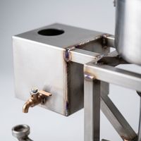 Réchaud à bois portable multifonctionnel avec réservoir d'eau pour la cuisson en camping en plein air