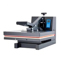 Presse à transfert thermique numérique pour t-shirts 38*38, imprimante à plat semi-automatique manuelle pour vêtements et étiquettes thermocollantes