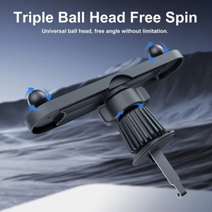 Soporte magnético dual para teléfono con ventosa y cabezal esférico de 17 mm para coche - Product Image 3