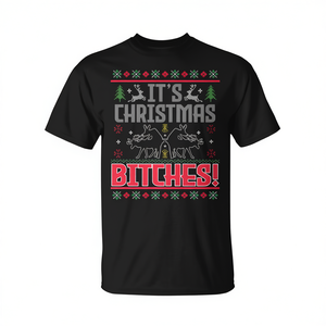 Camiseta premium de Navidad con diseño de It's Christmas Bitches Ugly Christmas Xmas - Product Image 2