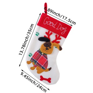 Chaussettes de Noël traditionnelles en feutre, écologiques, élégantes, personnalisables, fabriquées au Guangdong, décorations pour sapin de Noël - Product Image 5